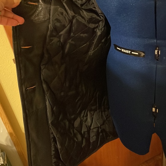 Worthington, women’s genuine leather coat with belt and pockets (Mlb) - Picture 11 of 16